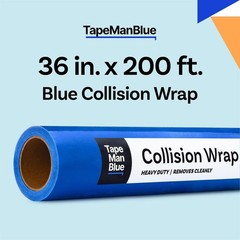 Crash/Collision Wrap, 36 Inch X 200 Feet, Blue Collision Wrap for Damaged Vehicl