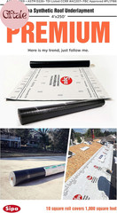 100 GSM Synthetic Waterproof Roof Underlayment 48” X 250′ (1)