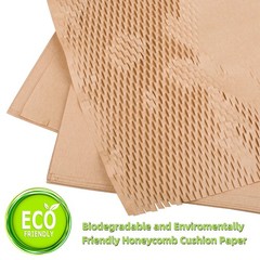 Honeycomb Packing Paper Sheets, 50 Pcs, 11″ x 14.5″ Bubble Cushioning Wrap fo…