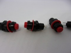 5x Pack Lot 1A 250V AC 10mm 2 Pins Red Push Power Switch Button Momentary Reset