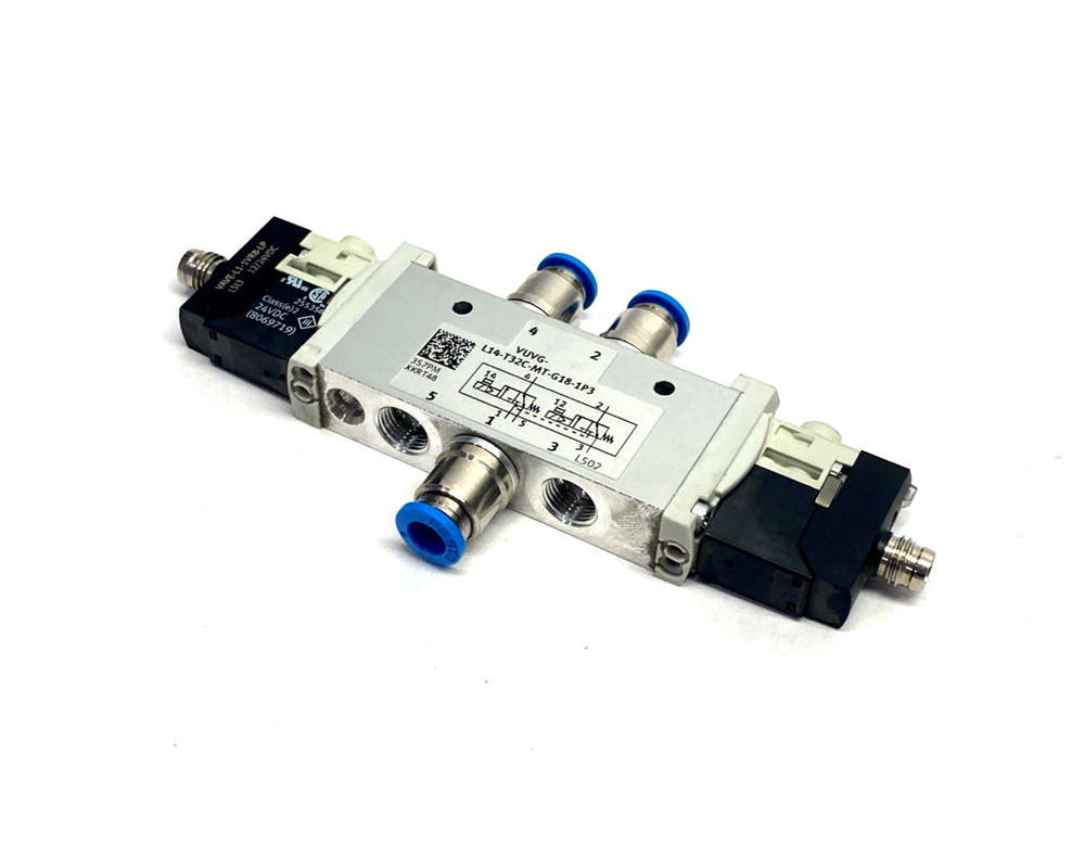Festo VUVG-L14-T32C-MT-G18-1P3 Air Solenoid Valve 2×3/2, VAVE-L1-1VR8-LP 574368