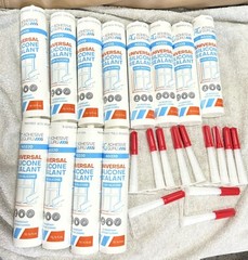 Adhesive Guru Clear Silicone Sealant Waterproof (12 x 10.1fl.oz.) All Purpose