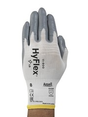 Ansell HyFlex 11-800 Nylon Glove, Gray Foam Nitrile Coating, Knit Wrist Cuff,…