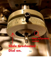 South Bend 9/10K lathe Cross Feed Large 3″ dial, easy read (Fits over 1.75 dial)