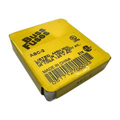 (Box of 5) Bussmann ABC-2 Fuse, 2A, 448H, IR 100A 250VAC, IR 10kA 125VAC, Z18