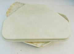 6 Pack of Fiberglass Restaurant Trays 22×14 Trapezoid Cafeteria Trays Carlisle