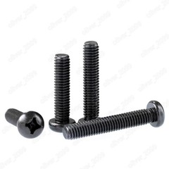 Black 304 Stainless Steel Phillips Cross Small Pan Head Screws M2 M2.5 M3 M4
