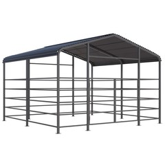 13x13FT Metal Livestock Shelter Heavy Duty Steel Barn for Horse&Cattle Free Ship