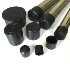 6mm~63mm Black Chair Table Feet Stick Pipe Tubing End Cover Caps Cap PVC Rubber