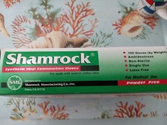 Shamrock Synthetic Vinyl Examination Gloves Powder Free Medium Pack 100ct