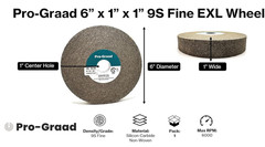 EXL Deburring Wheel – 6″ x 1″ x 1″ 9S Fine Grit – Silicon Carbide – Metal Deb…