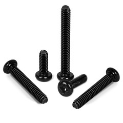 x 14mm Pan Head Machine Screws, Cross Screw, 304 Stainless Steel, Black Finis…