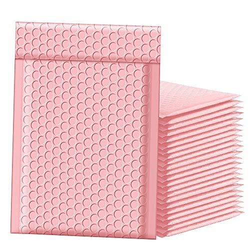 Bubble Mailers 6×10 Inch 25pc Light Pink Shipping Bags, 6×10 Inches Light pink
