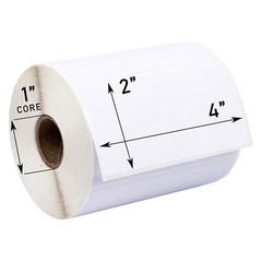 ZEBRA / ELTRON 4×2 (4″ x 2″) Thermal Labels – (1) Roll of 750 Labels – 1″ core