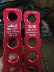 MSA Rope Termination Plates 36kN NFPA Rescue Rigging w/ Shackles (Pair