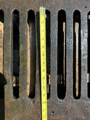 Unused Cast Iron Storm Drain Catch Basin Frame With Grate 32.5” X 32.5”