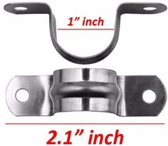Heavy Duty 1″ Steel Pipe Hanger Clamps – Pack of 4 with Screws for Durability