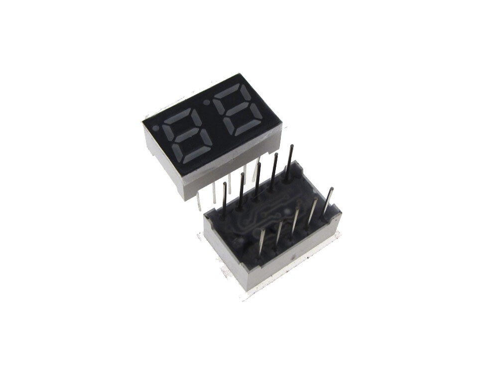 0.28″ 2 Digit 7-Segment LED Display DIP common cathode – Red – Pack of 2