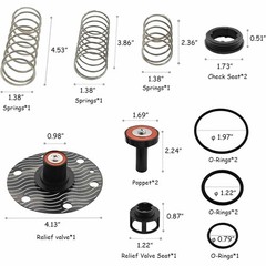 3/4″”-1″” Backflow Repair Kit For 975XL 975XL2 Replacement For RK34-975XLC,Black