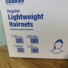Royal RPH144LTDB LightWeight Dark Brown Hairnet Latex Free 2/144-Pks= 288 total