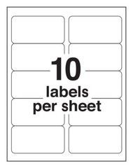 WING OFFICE Premium Shipping Labels Blank Self Adhesive 10 per Sheet 2″ X 4″