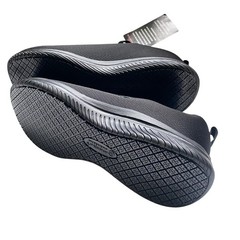 Skechers Work Mens Black Slip Resistant Wide Fit Memory Foam Shoes 9 Wide NWOB