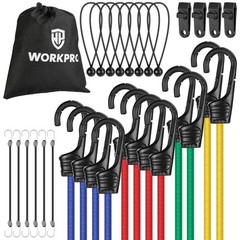 Heavy Duty Bungee Cords Set – 30PCS Assorted Lengths with Hooks & Storage Bag