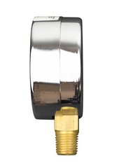 2″ Pressure Gauge – Chrome Plated Steel Case, 1/4″ NPT, Lower Mnt. 4000 PSI