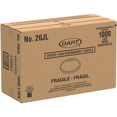 Dart 20JL Translucent Vented Lid 20 oz Foam Cup/Container 1,000‑Count Case