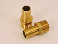 3/4” HOSE BARB X 1″ MALE NPT Brass Pipe Fitting NPT Thread, Qty 2