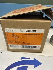 BRIDGEPORT 283-DC 1″-1″ TRANSITION EMT/FMC CPLG **NEW IN BOX** LOT 0F 10