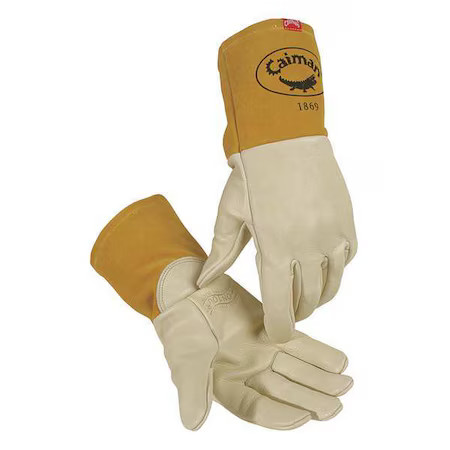 Caiman 1869-5 1869 Welding Gloves, Gauntlet Cuff, Straight Thumb, Premium