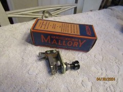 Vintage Mallory Push Pull Button Switch 2PDT Special 2008L NIB NOS 1950s