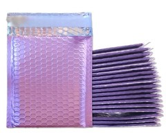 NEW Frosted Lilac Matte Metallic Bubble Mailers, Padded Shipping Envelopes Combo