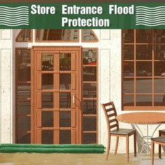 8 Pcs Long Canvas Sandbags for Flooding Sand Tube Bags Flood Protectio…