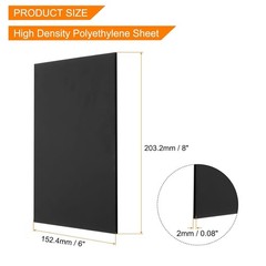 Black UHMW Sheet – 6″ x 8″ x 1/16″ – Ideal for Crafts & Industrial Use