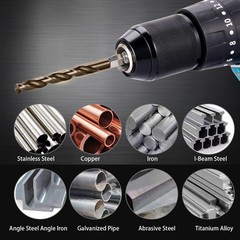 Sinyeenglon Hex Shank Cobalt Drill Bit Set for Metal and 1/16″ to 1/4