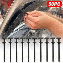 100 Pcs Nylon Universal Cable Tie Buckle for Car, T Style Automotive Zipper Clip