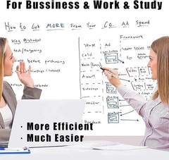 Self Adhesive White Board Paper – Dry Erase Wall Stickers Roll 17.7″ X 78.7″ (6.