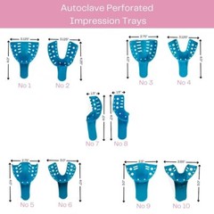 BRITEDENT Disposable Latex Free Perforated Dental Impression Trays Bag of 12Pcs