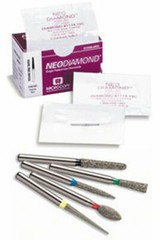 MICROCOPY DENTAL NEODIAMOND DIAMOND BURS 1712.8M POINTED TAPER 878K-012M 25PK