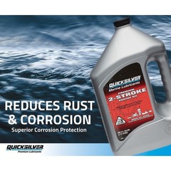 Quicksilver Premium 2-Stroke Engine Oil 1 Quart for Outboards, PWC, Snowmobiles