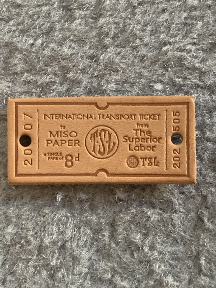 The Superior Labor Leather Tag London Train Ticket New