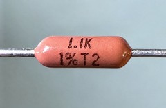Lot of 25 Vishay Dale CMF551K1000FHEB 1.1KΩ 1/2W 1% Metal Film Resistors