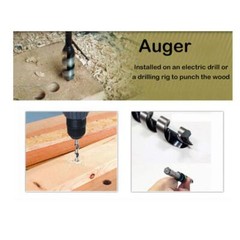 Auger Wood Drill Bits Hex Shank Dia 6-25mm Sharp Cut Hole Length 230mm & 460mm
