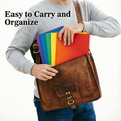 6 Pack Plastic Folders with Pockets and Prongs, 2 Pocket Folders with Fasteners,