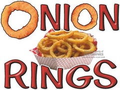 ONION RINGS VINYL DECAL (CHOOSE SIZE) CONCESSION STAND BOARDWALK