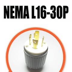 NEMA L16-30P Locking Male Plug Rated for 30A 480V L16-30 Plug AC 60Hz