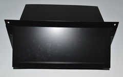 NuVent NXW301BL 3-1/4″X 10″ Black Metal Wall Cap Vent w/Spring Controlled Damper