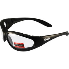 2 Pairs Global Vision Hercules Plus Black Sunglasses Red Mirror + Clear Lenses